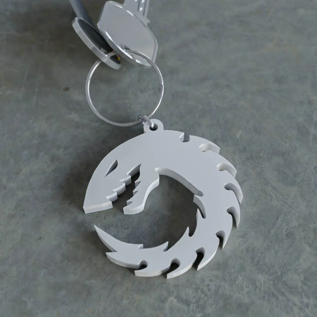 Tribal Shark keychain