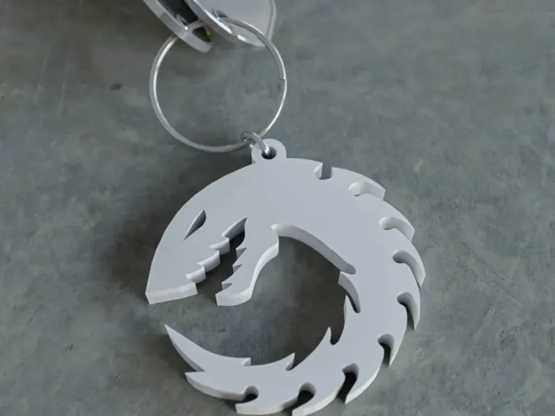 Tribal Shark keychain
