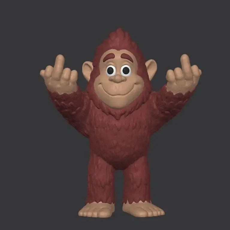 Middle finger bigfoot