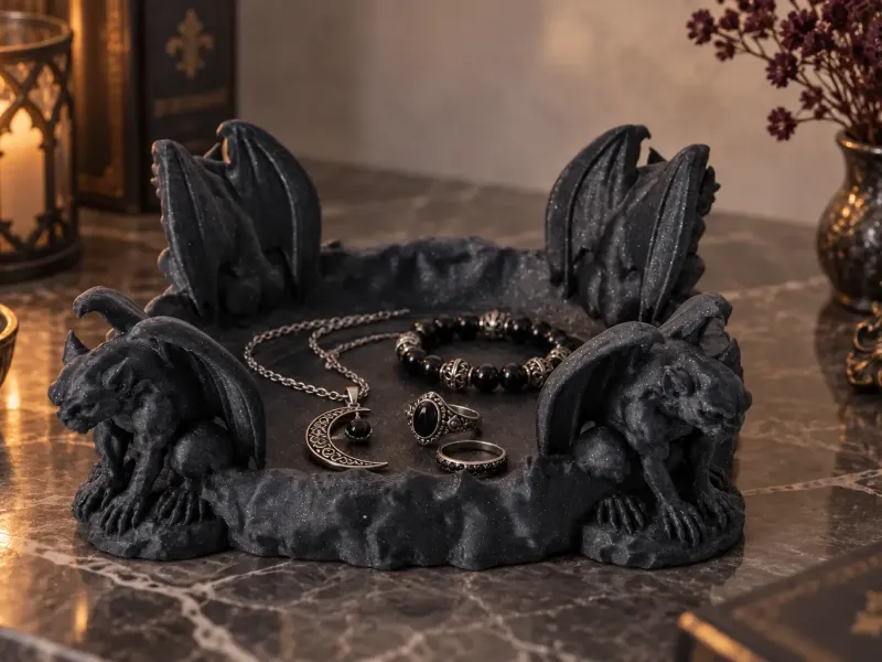 Gargoyle Jewelry Tray - Gothic Trinket Dish