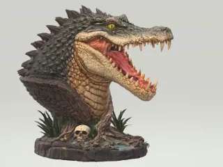 Crocodile bust