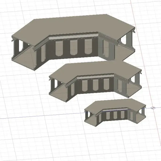 Cable Duct 90deg Corner with 45's 40, 30, 20mm sq No Support