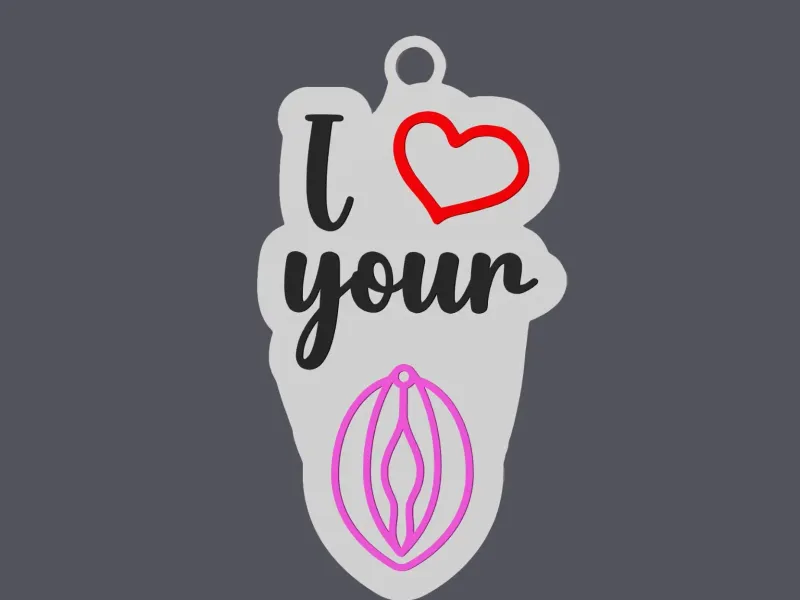 I Love Your Vagina - Keychain v1