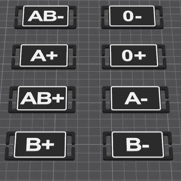 Blood type molle tag
