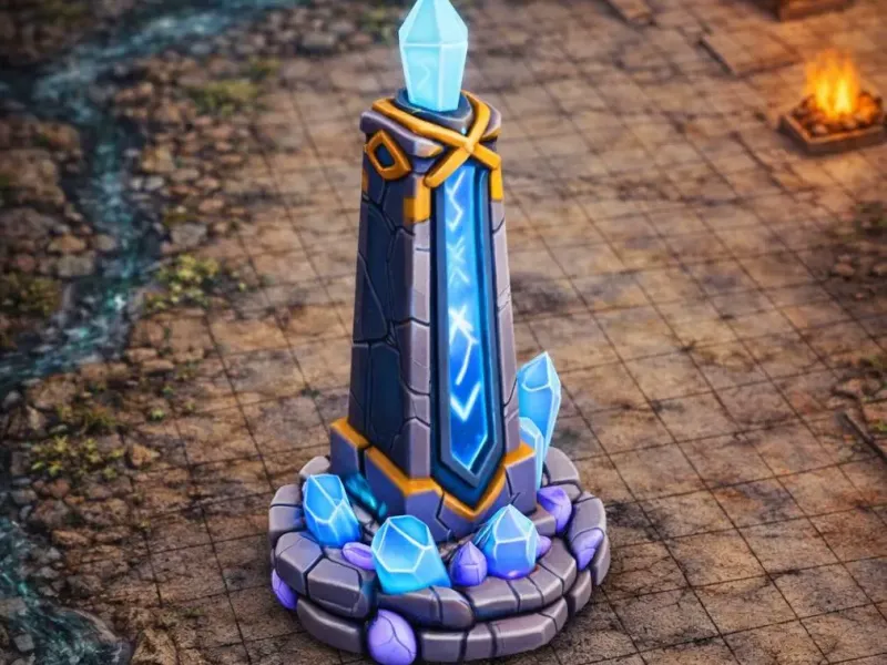 Mystic Crystal Obelisk D&D tabletop miniature
