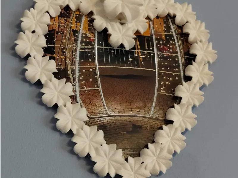 Heart of flowers - for the wall, you can add a photo