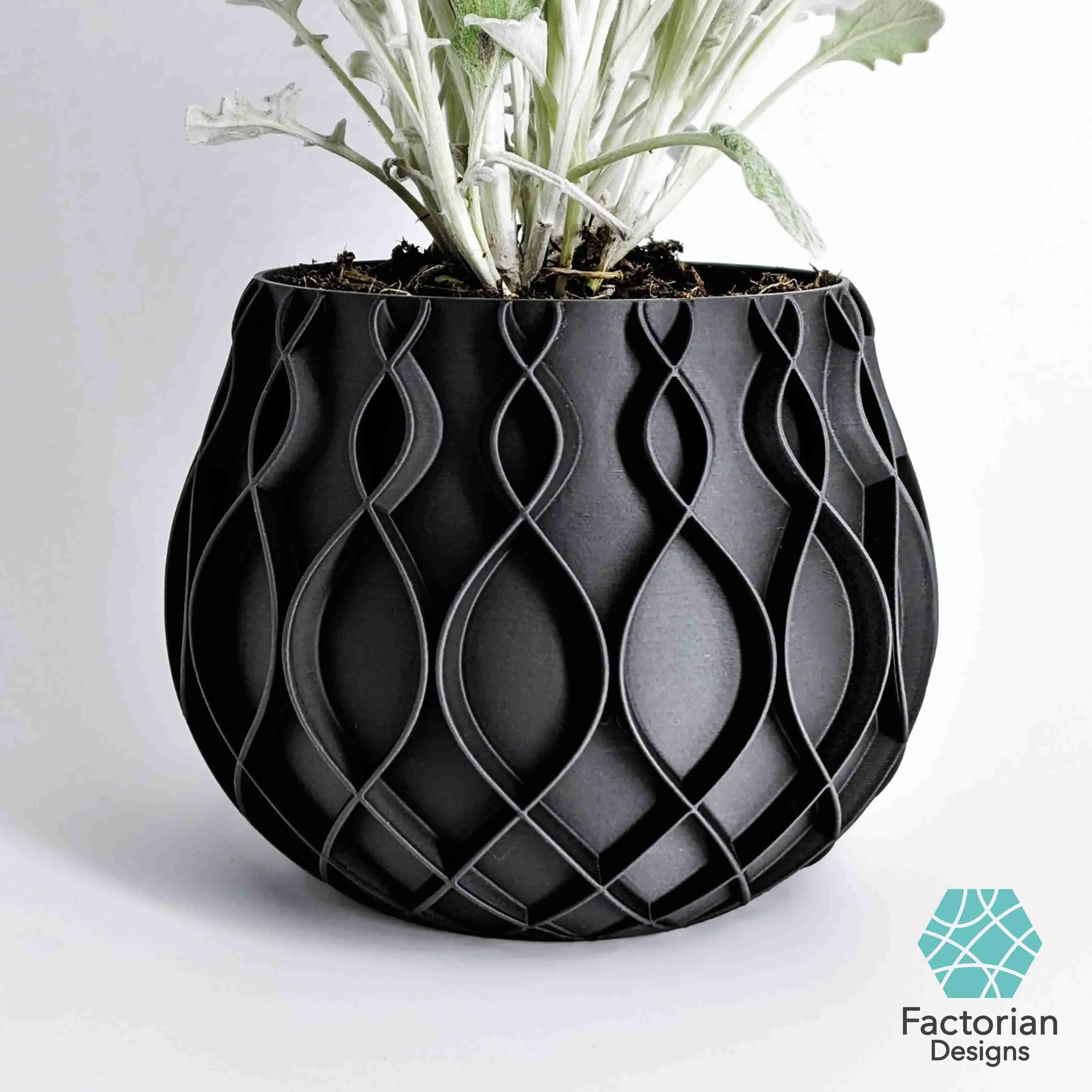 Plant Pot "Bellvere" | Planter + Drain Tray STL to 3D print