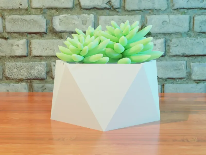 icosahedron geometric planter