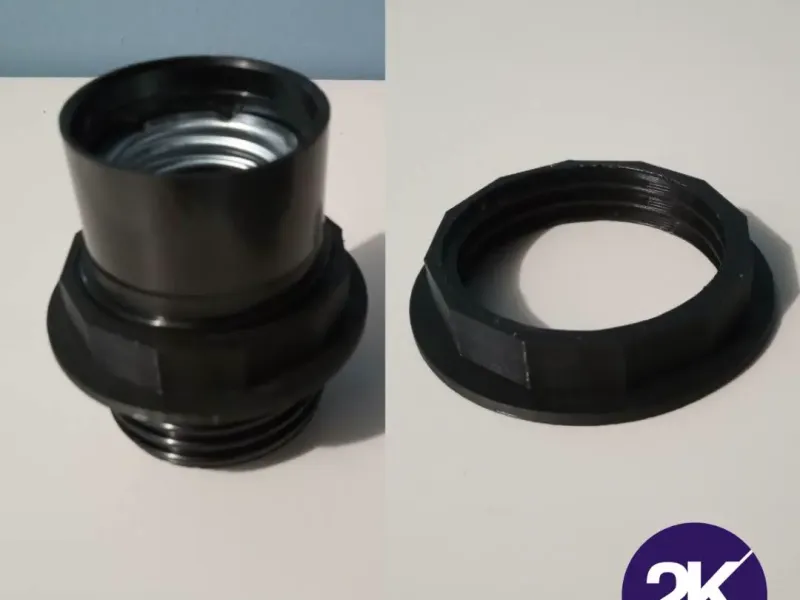 Ersatzmutter für E27-Lampenfassung, einfach zu drucken