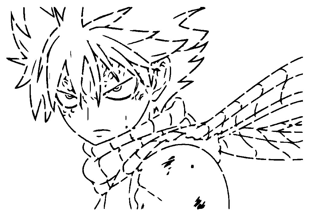 Natsu Dragneel stencil 2