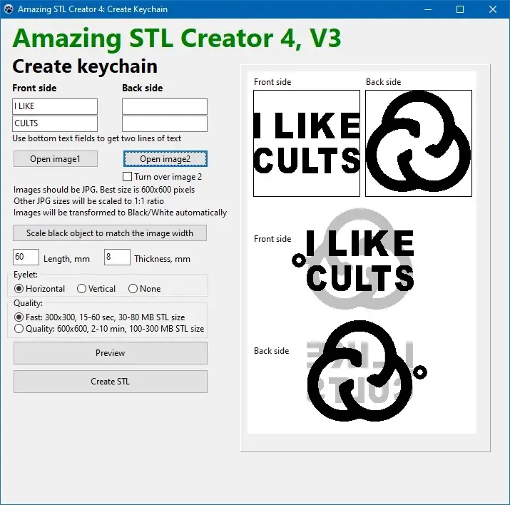 APP TO CREATE KEYCHAINS