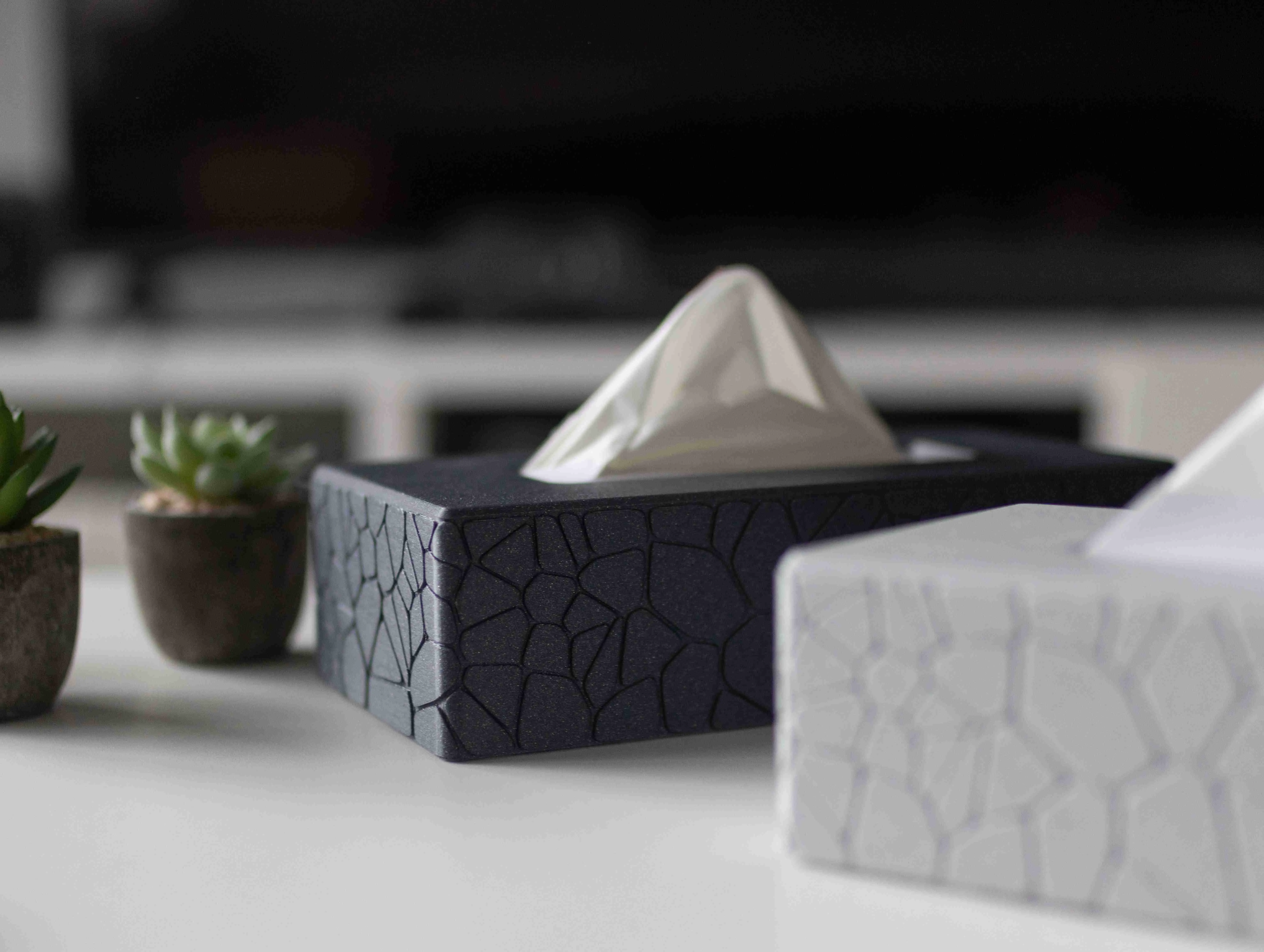 Tissue Box Cover #1 - curved Stone Pattern