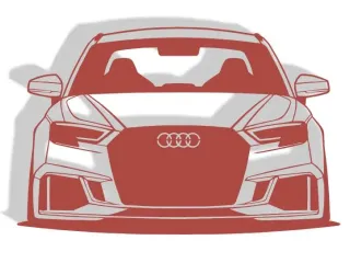 Audi RS3 Front - Silhouette Wall Decoration