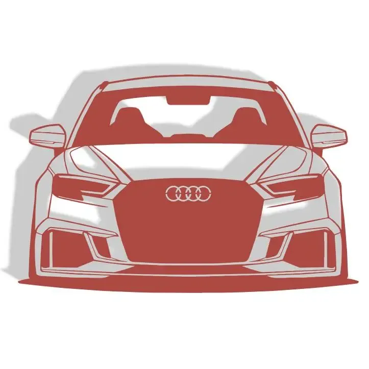 Audi RS3 Front - Silhouette Wall Decoration