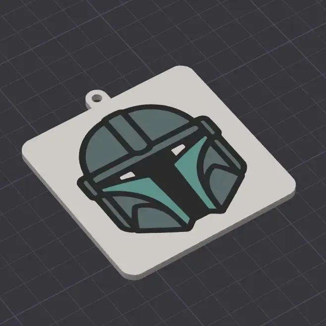 Mandalorian helmet keychain 
