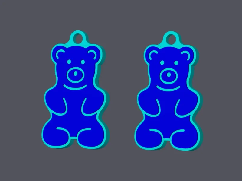 Gummy Bear - Earring & Pendant v2