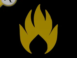 Simple Flame Symbol - 2D Art