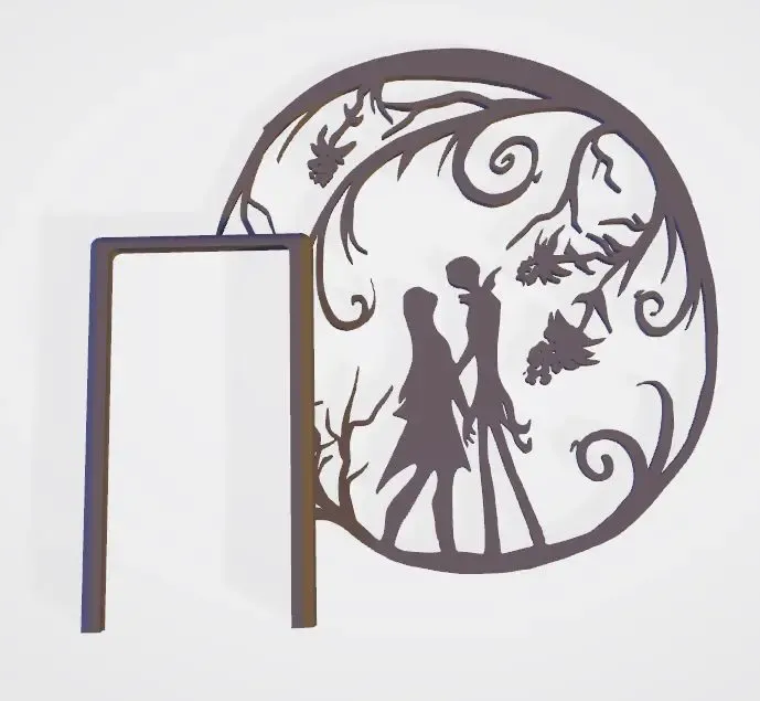 Ring Door Bell Decoration - Jack and Sally 4