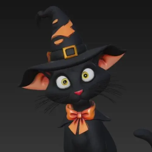 Halloween black cat