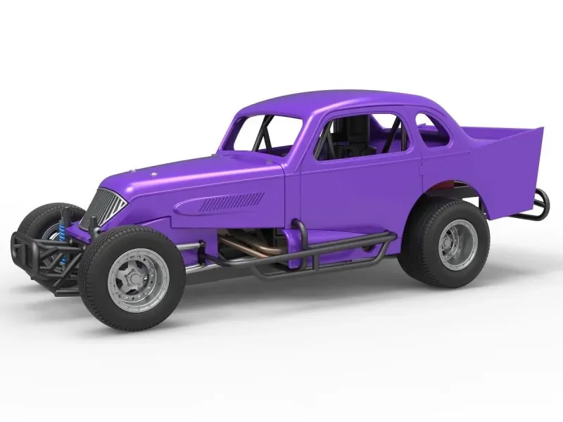 Vintage Dirt Modified stock car Scale 1:25