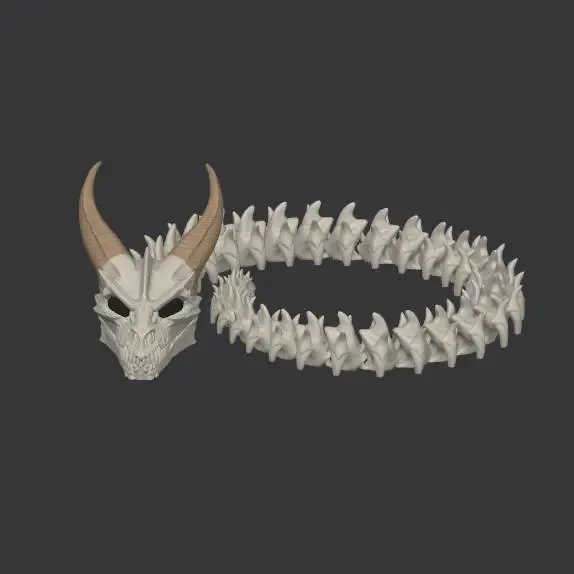 articulated dragon skull support free