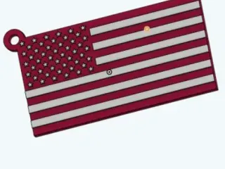 American Flag Keychain