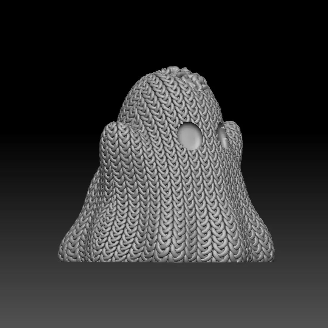 Knitted Ghost With Brain