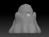 Knitted Ghost With Brain-5