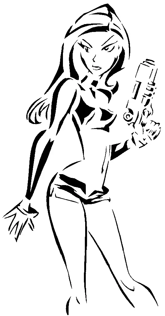 Spy Girl stencil