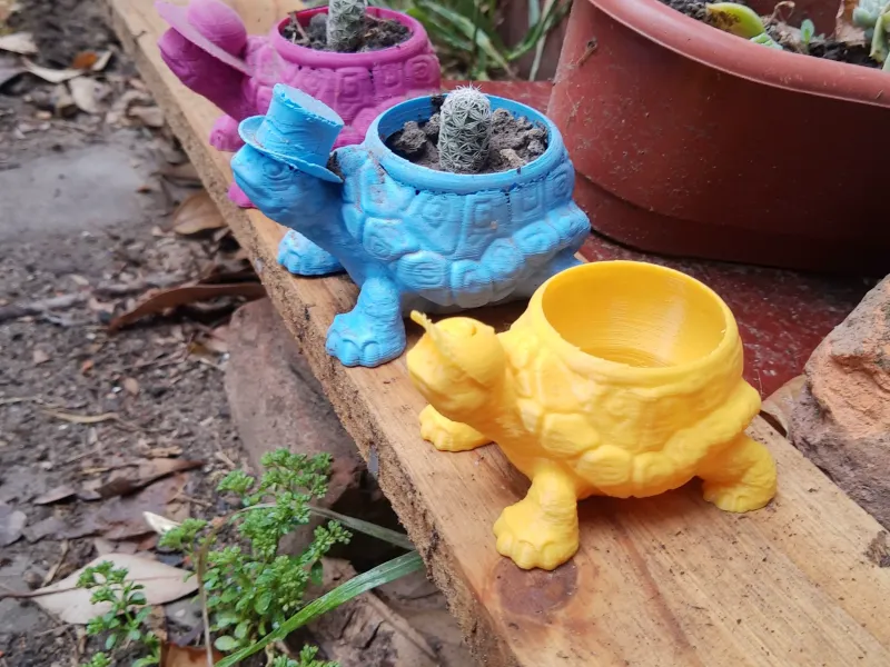 Kid Turtle Pot - Planter / Maceta Tortuga Niño Remix