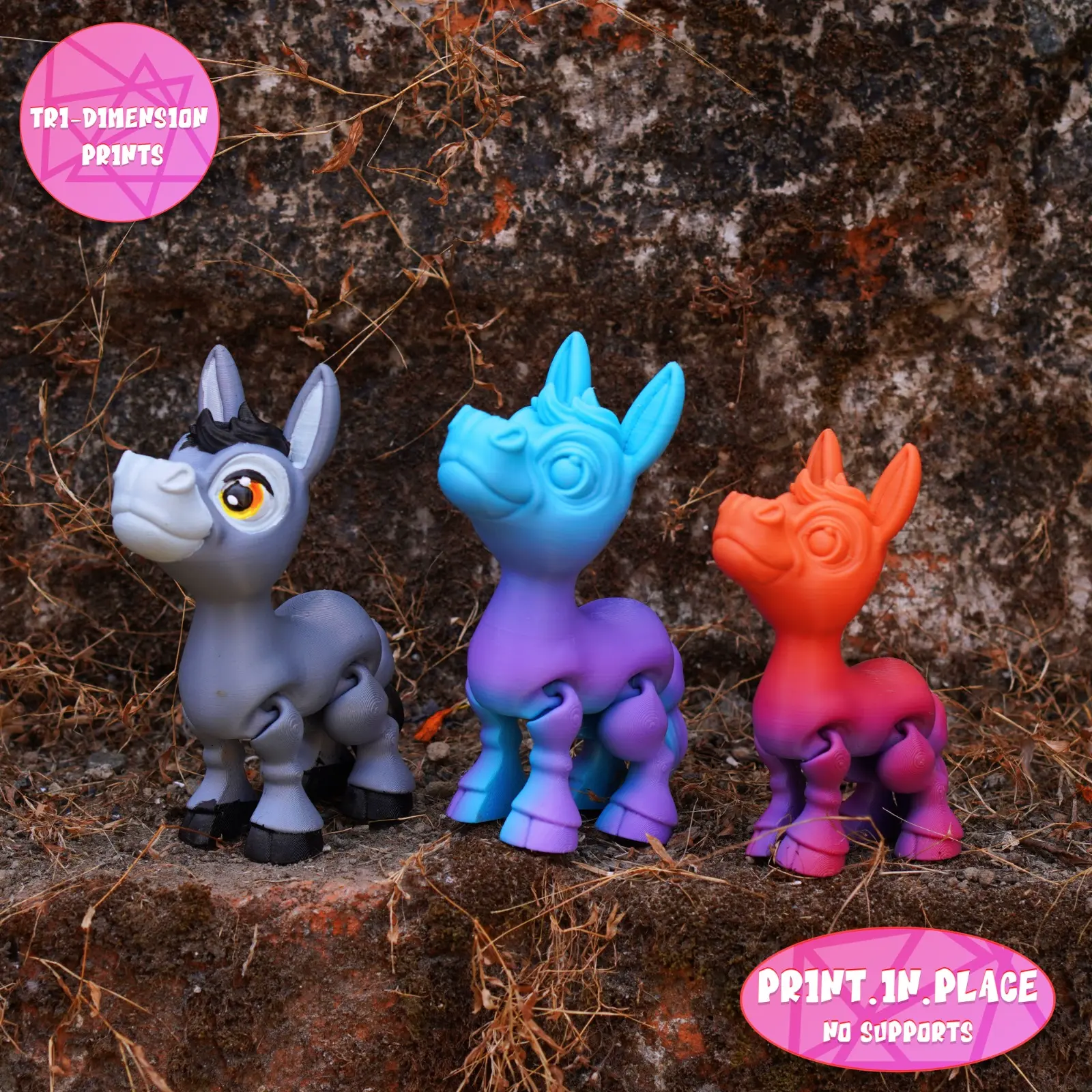 PRINT IN PLACE CUTE FLEXI DONKEY