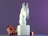 Standing horse head-4