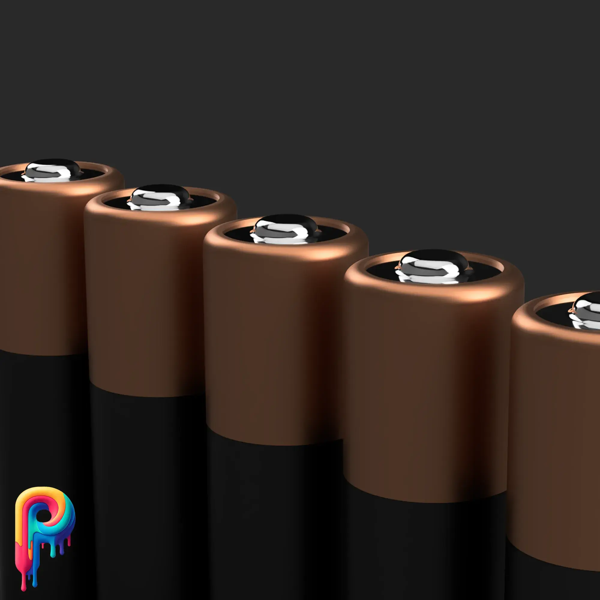Contenitore a forma di batteria di Polymeria
