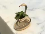 FLOWER POT - CANDLE HOLDER - SNAKE BOWL DECOR – HAND SCULPTU-2