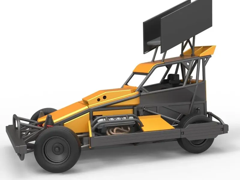 New Zealand Superstock car while turning V4 Scale 1:25