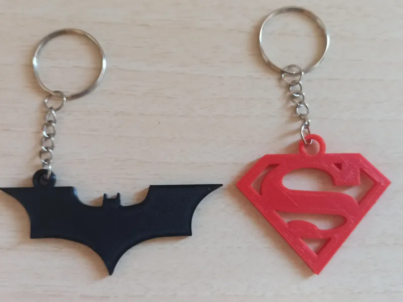 Superman & Batman Keychains