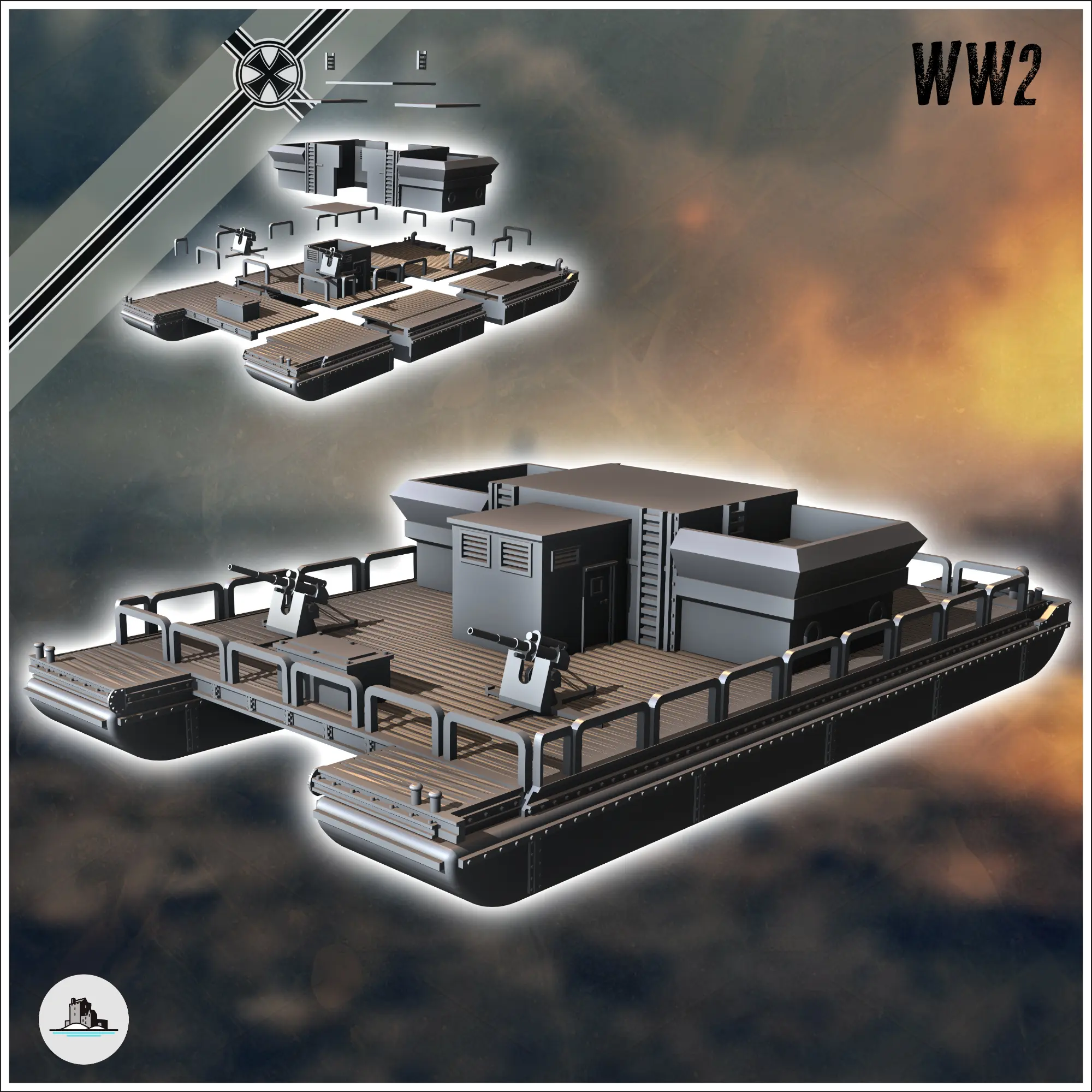 Siebel ferry Siebelfähre German shallow-draft landing craft