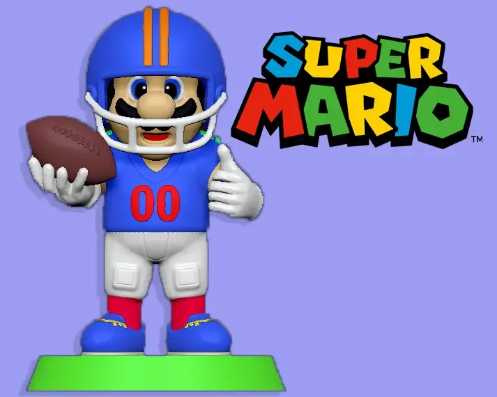 Modello di stampa 3D di SUPER MARIO - FOOTBALL - NFL - NCCA