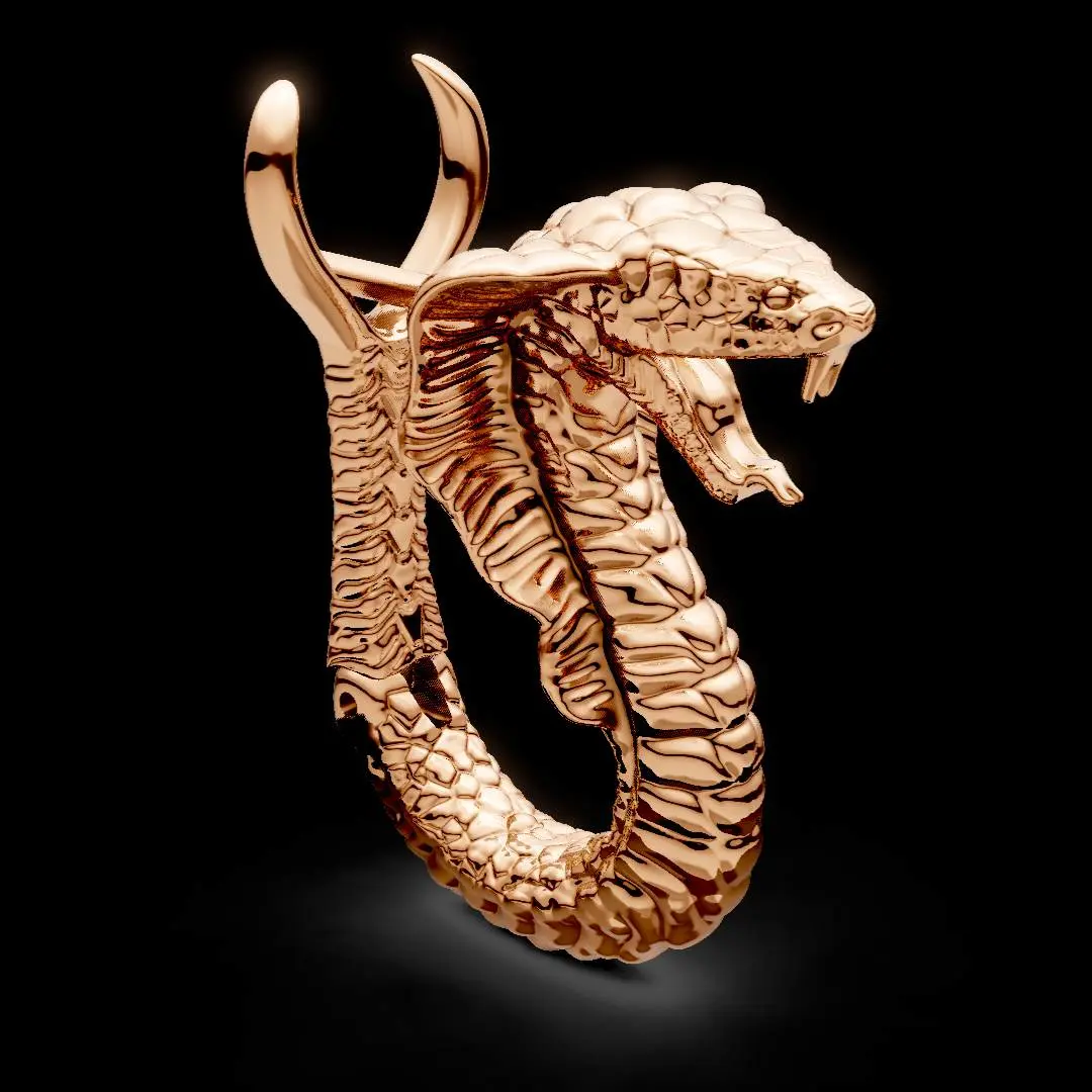 Detailed Sculpt Snake Earrings