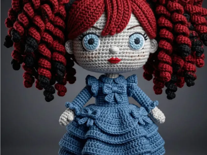 Poppy Crochet Style STL – Poppy Playtime Amigurumi Doll – Cu
