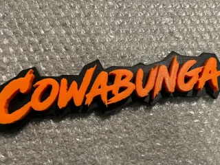 TMNT Cowabunga stand logo decor