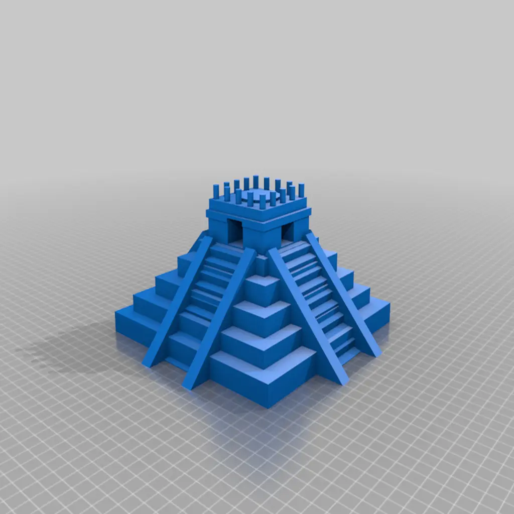 templo azteca - low poly - wip