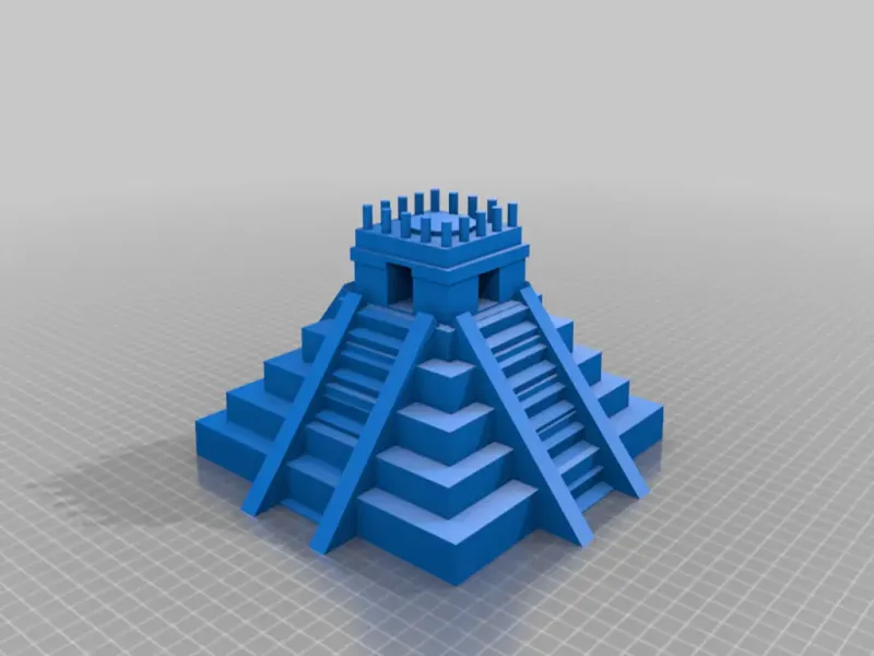 templo azteca - low poly - wip