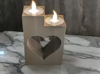 Tea light hearth decor
