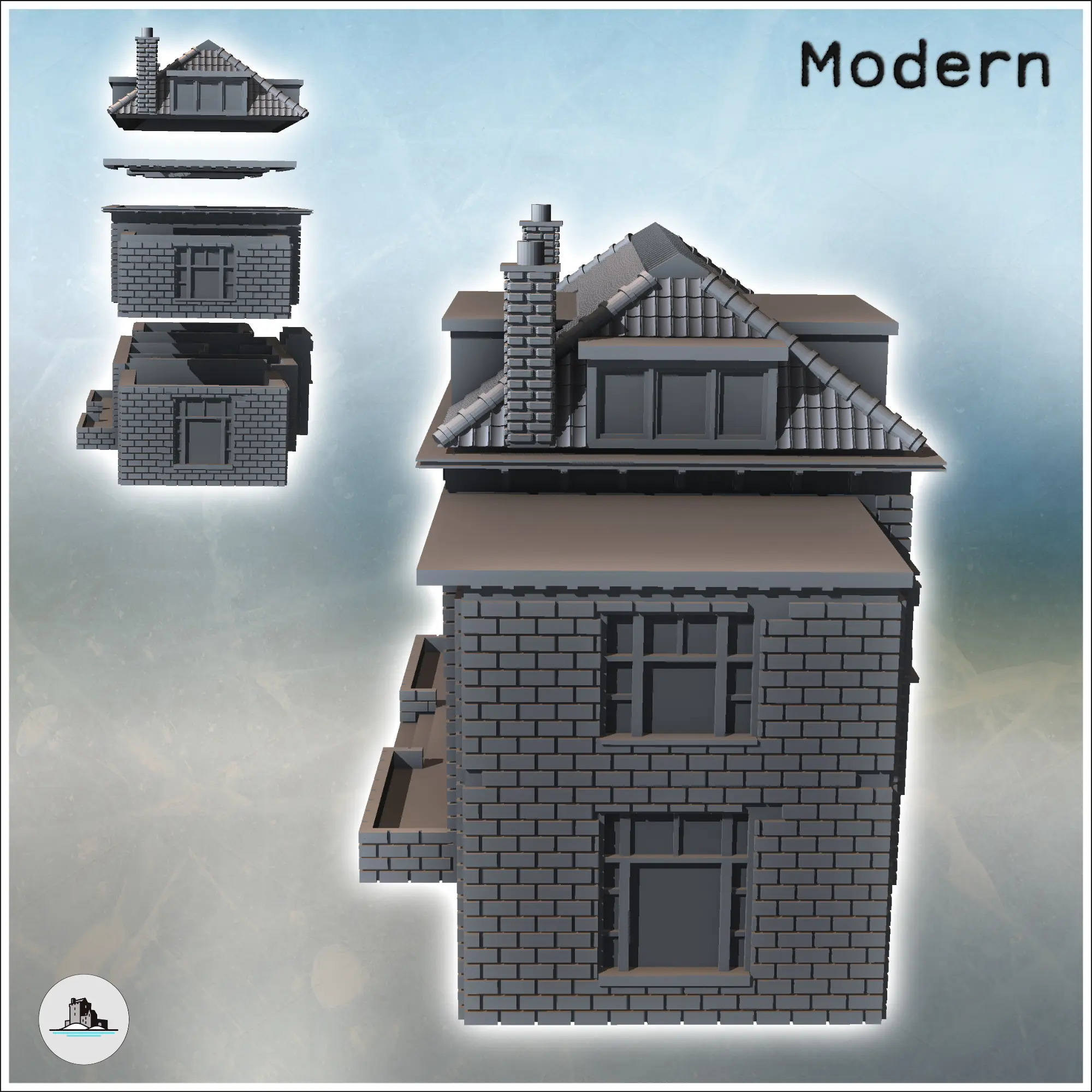 Modern stone hotel De Tafelberg (Oosterbeek, Netherlands) -