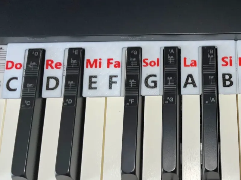 Piano tabs lables