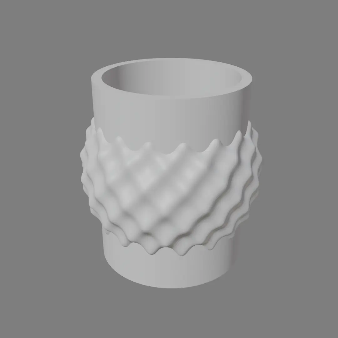 wavy pencil holder