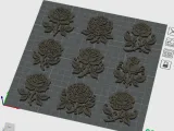 Rose Flower Design Pack – 9 Decorative CNC & Laser Cut-9