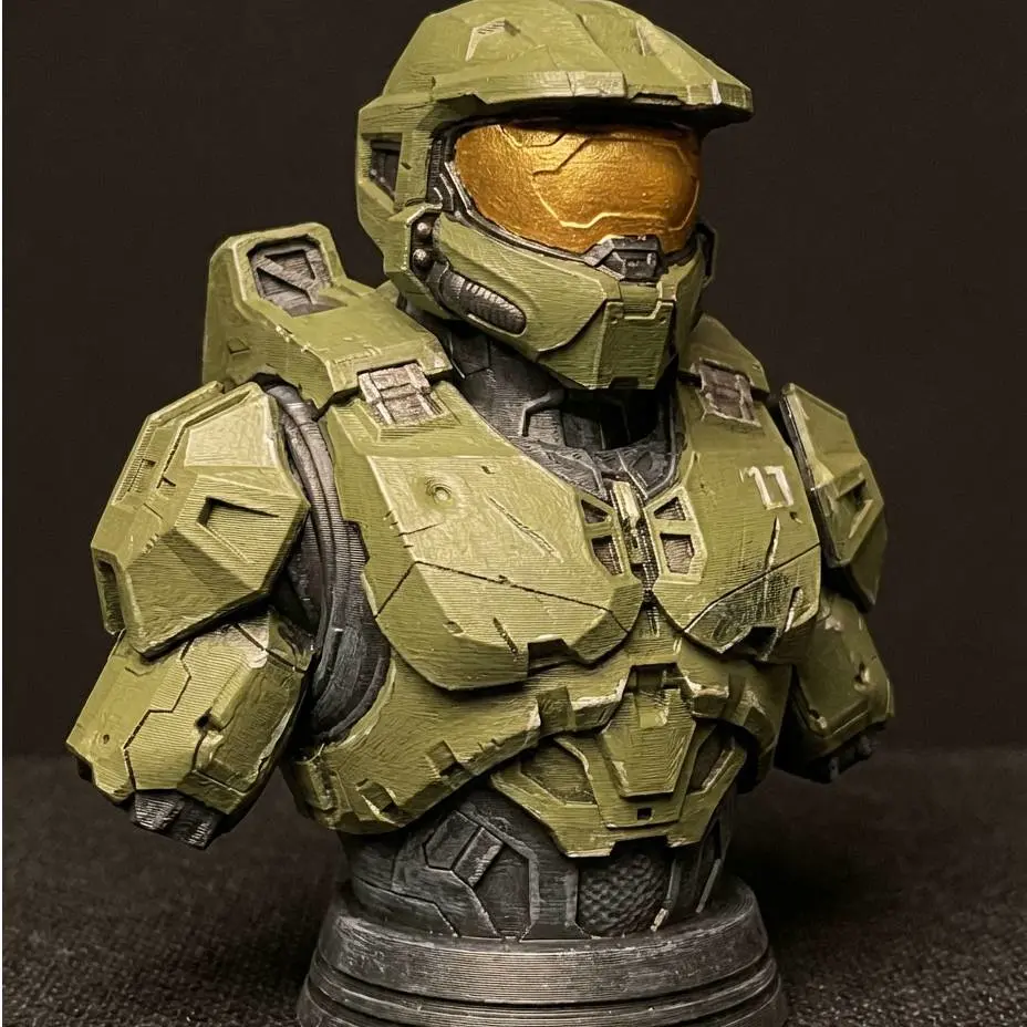 Master Chief Bust | Halo Spartan Helmet Statue | Sci-Fi