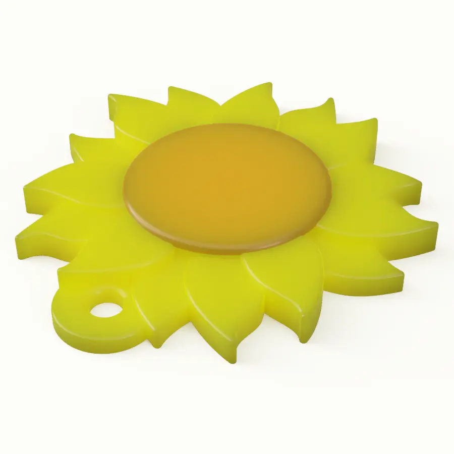 SUNFLOWER KEY CHAIN / KEY TAG - MULTI COLOUR